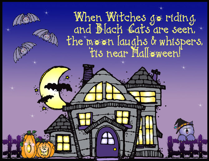 Haunted house clip art for Halloween by DJ Inkers