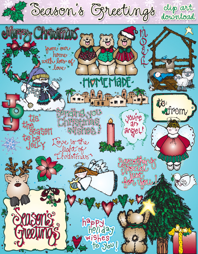 Season's Greetings Clip Art Download