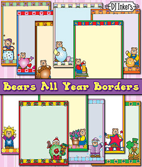 Bears All Year Borders Clip Art Download