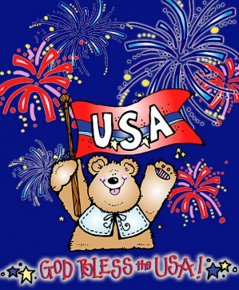 God Bless the USA card made with DJ Inkers I Love America clip art