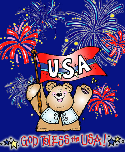 God Bless the USA card made with DJ Inkers I Love America clip art
