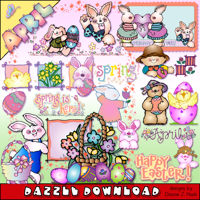 April Dazzle Clip Art Download