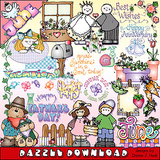 June Dazzle Clip Art Download