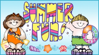 Summer Fun clip art for kids by DJ Inkers