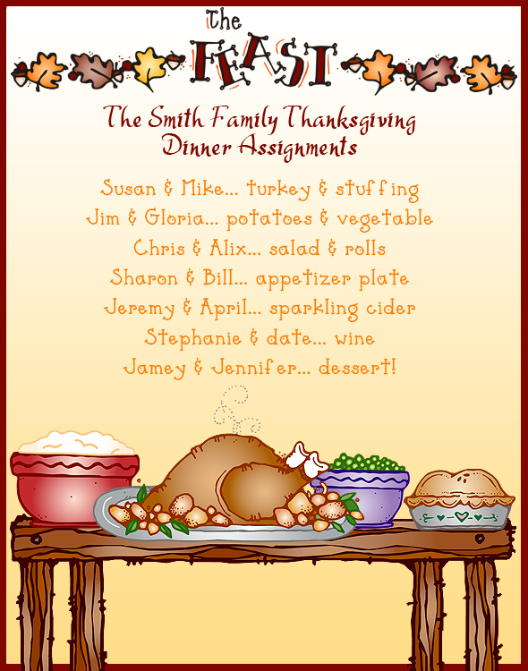 Thanksgiving and autumn clip art for November by DJ Inkers