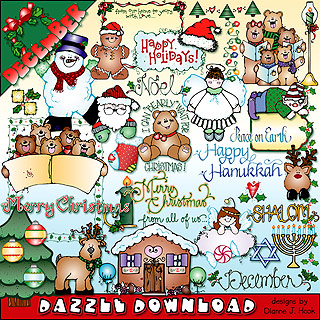 December Dazzle Clip Art Download