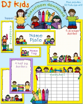 DJ Kids Classroom Kit - Borders and Printables Download