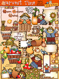 Harvest Time - Autumn Clip Art Download