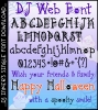 A spooky, fun spiderweb font for Halloween by DJ Inkers