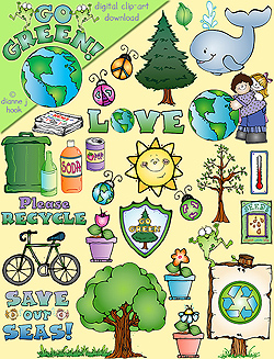 Go Green Clip Art for Conservation Download