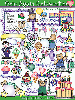 Grins and Celebrations Clip Art Download