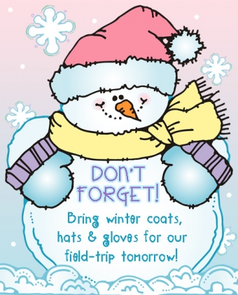 Snowflakes and Smiles - Winter Clip Art Download