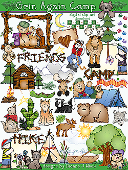 Grins for Camp Clip Art Download