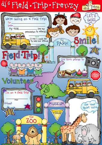 Field Trip Frenzy Clip Art and Printables Download