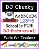 DJ Chunky is a great dot letter font for school and teachers