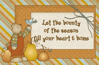 Bounty Full - Autumn Clip Art and Digital Crafting Download