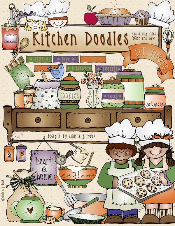 Kitchen Doodles Clip Art Download
