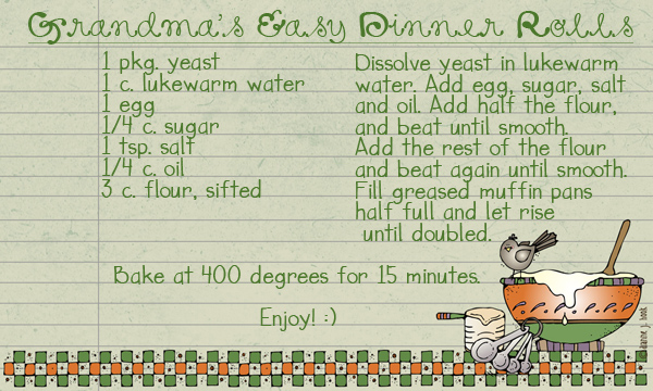 Kitchen Doodles Printable Recipe Cards