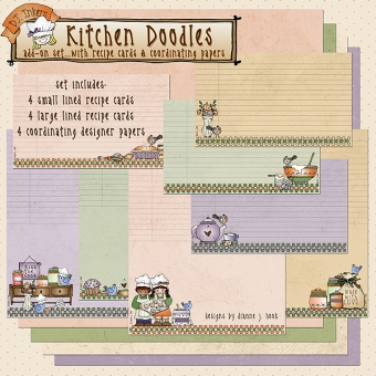 Kitchen Doodles Printable Recipe Cards