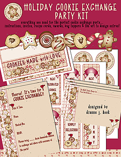 Holiday Cookie Exchange Party Printables Kit