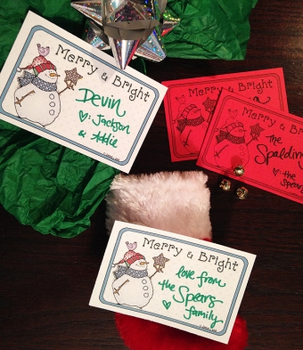 Winter Holiday Gift Tags and Toppers Download