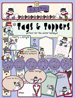 Winter Holiday Gift Tags and Toppers Download
