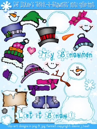 Stack a Snowman Clip Art Download