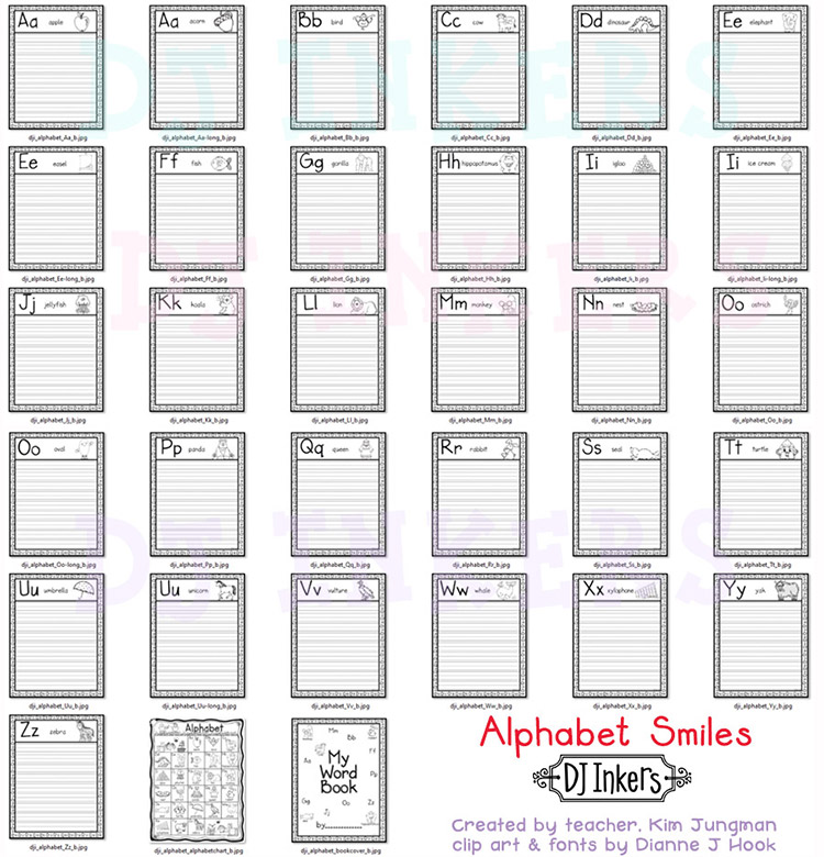 Alphabet Smiles - Handwriting & Letter Sounds Workbook