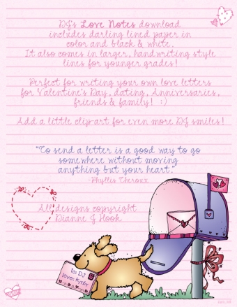 Love Letter sample made with Valentine clip art by DJ Inkers