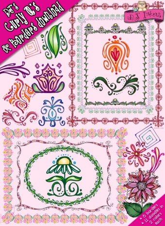 Curlicues and Swirly Borders Clip Art Download