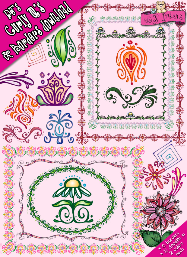 Curlicues and Borders Clip Art Download