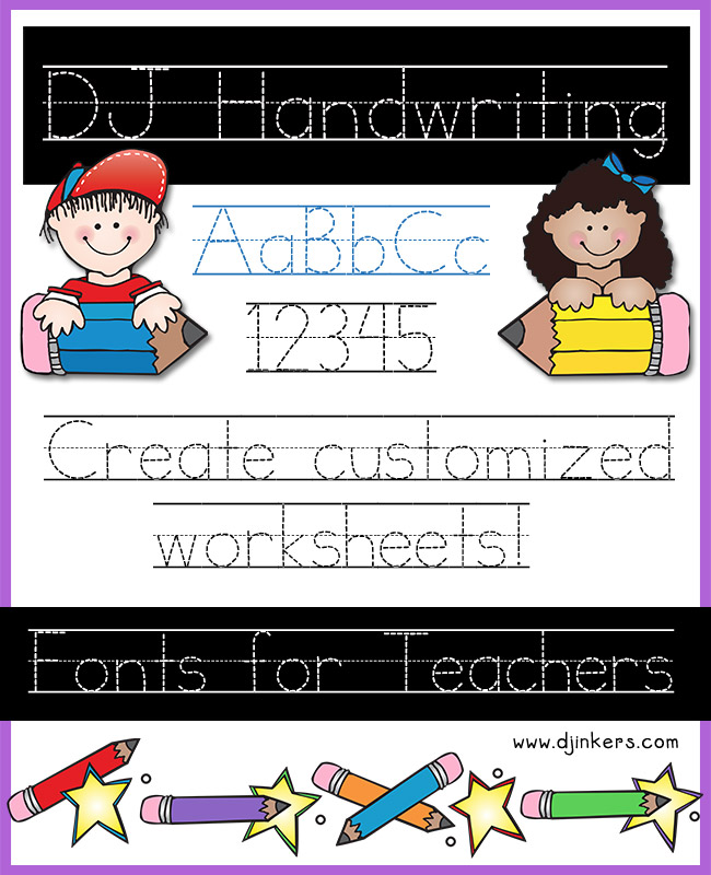 DJ Handwriting Font - Letter Tracing Download