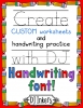 DJ Handwriting Font - Letter Tracing Download