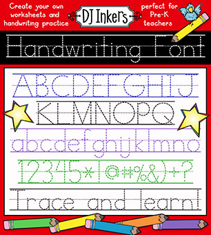 DJ Handwriting Font - Letter Tracing Download
