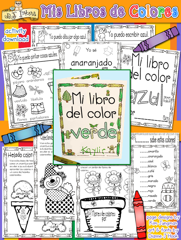 Mis Libros De Colores - Spanish Colors Learning Printables