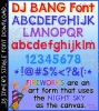 DJ Bang is a patriotic font full of stars and stripes for fireworks and the 4th of July by DJ Inkers