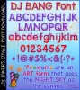 DJ Inkers' patriotic font, DJ Bang, is full of stars and stripes lettering