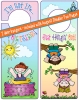 Summer door hangers for kids made with DJ Inkers clip art and fonts