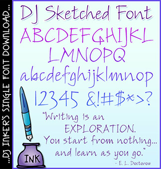 DJ Sketched Font Download