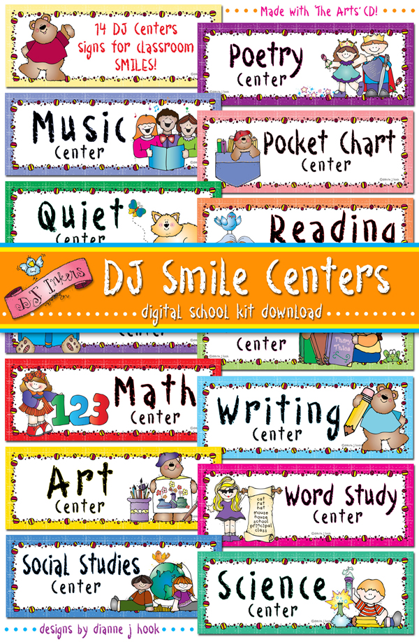 DJ Smile Centers Printable Header Signs Download