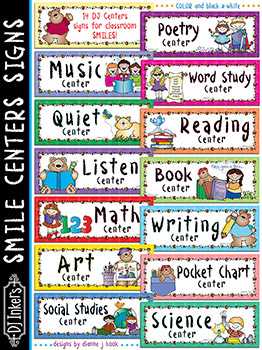 DJ Smile Centers Printable Header Signs Download
