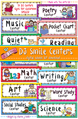 DJ Smile Centers Printable Header Signs Download