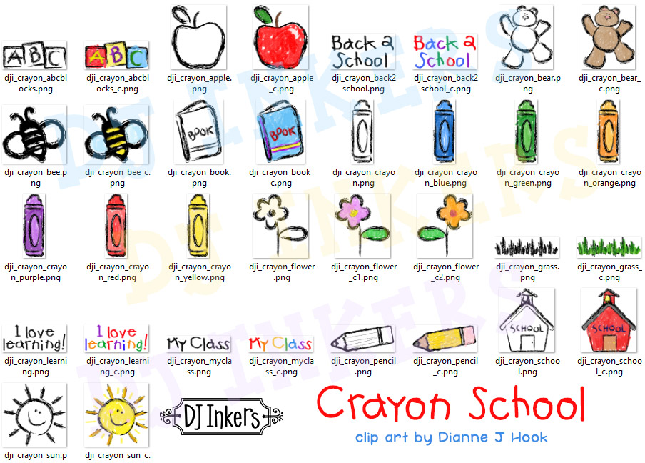 Crayon School Clip Art Download
