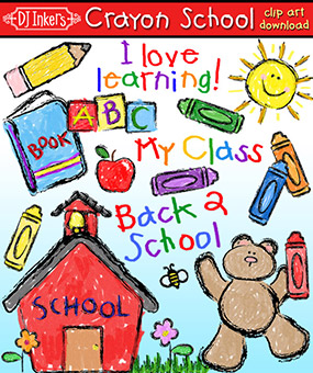 Crayon School Clip Art Download