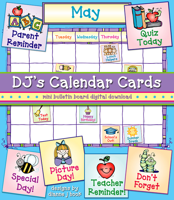 Calendar Cards - Digital or Printable Event and Reminder Stickers
