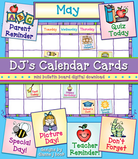 Calendar Cards - Digital or Printable Event and Reminder Stickers