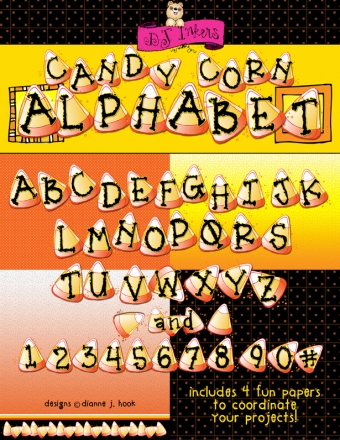 Candy Corn Clip Art Alphabet Download