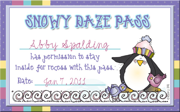 January Whimzee Clip Art, Borders and Backgrounds