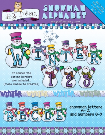 Snowman Clip Art Alphabet Download