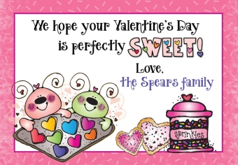sweet valentine treat card made with Whimzee February love bug clip art